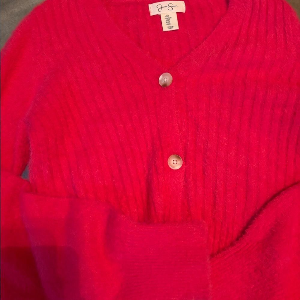 Jessica Simpson Bright Pink Cardigan Sweater